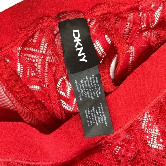 DKNY Pure Lace Bralette in Brick Red Small New - Picture 6 of 8